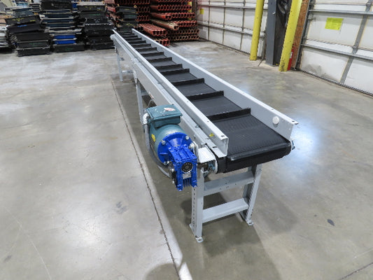 Hytrol 16"x 14'L Parts Conveyor 12" Cleated Belt 1HP 230/460V 3PH 66FPM