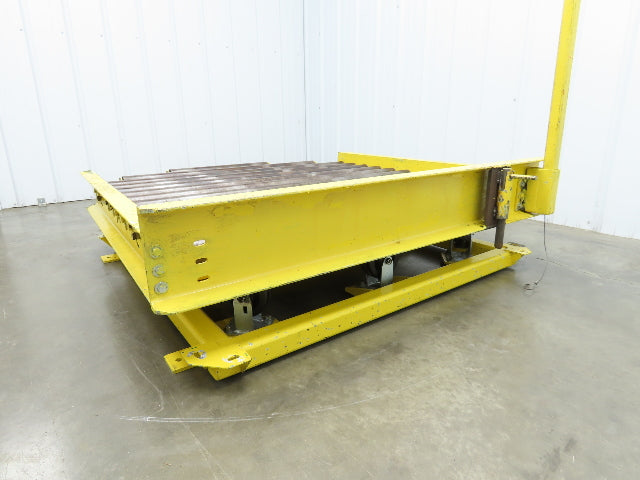 54"W x 55"L Pallet Rotator Transfer Conveyor 50"BF 2.5" Gravity Roller Turntable