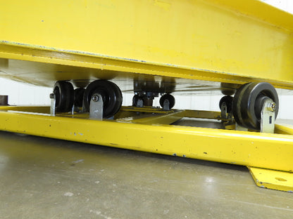 54"W x 55"L Pallet Rotator Transfer Conveyor 50"BF 2.5" Gravity Roller Turntable