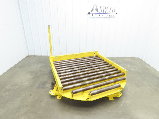 54"W x 55"L Pallet Rotator Transfer Conveyor 50"BF 2.5" Gravity Roller Turntable