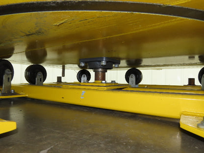 54"W x 55"L Pallet Rotator Transfer Conveyor 50"BF 2.5" Gravity Roller Turntable