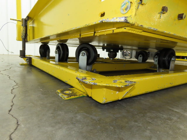 54"W x 55"L Pallet Rotator Transfer Conveyor 50"BF 2.5" Gravity Roller Turntable