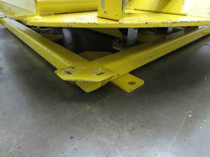 54"W x 55"L Pallet Rotator Transfer Conveyor 50"BF 2.5" Gravity Roller Turntable