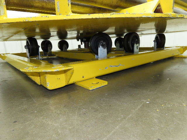 54"W x 55"L Pallet Rotator Transfer Conveyor 50"BF 2.5" Gravity Roller Turntable