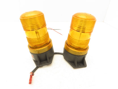 Meteor Lite Forklift Safety Flashing Strobe Light Amber 12-80VDC Lot of 2
