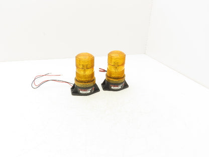 Meteor Lite Forklift Safety Flashing Strobe Light Amber 12-80VDC Lot of 2