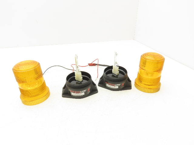 Meteor Lite Forklift Safety Flashing Strobe Light Amber 12-80VDC Lot of 2