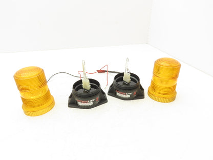 Meteor Lite Forklift Safety Flashing Strobe Light Amber 12-80VDC Lot of 2