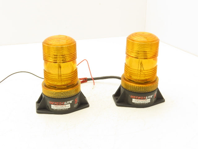 Meteor Lite Forklift Safety Flashing Strobe Light Amber 12-80VDC Lot of 2