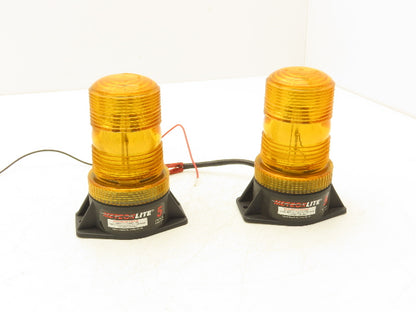 Meteor Lite Forklift Safety Flashing Strobe Light Amber 12-80VDC Lot of 2