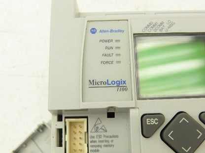 Allen Bradley 1763-L16AWA MicroLogix 1100 16 Point PLC Controller Series B FW 9