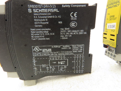 Schmersal SRB301ST-24V-(V.2) Automation Protect Safety Relay Unit 24VDC Lot of 2