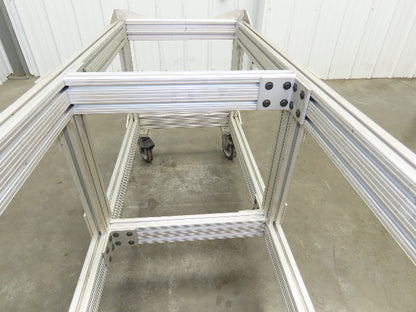 1530 Aluminum Table Work Cart 80/20 Extrusion T Slot 57x21" Caster Machine Base