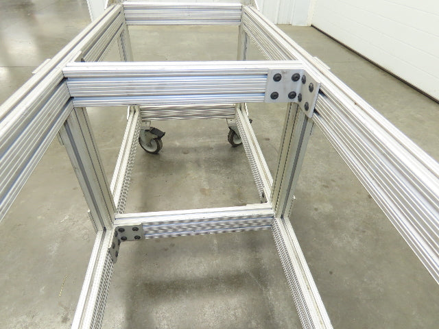 1530 Aluminum Table Work Cart 80/20 Extrusion T Slot 57x21" Caster Machine Base