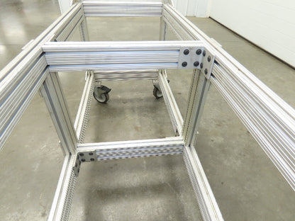 1530 Aluminum Table Work Cart 80/20 Extrusion T Slot 57x21" Caster Machine Base