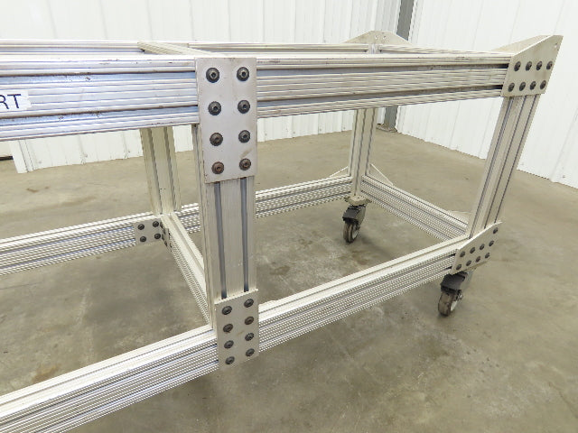1530 Aluminum Table Work Cart 80/20 Extrusion T Slot 57x21" Caster Machine Base