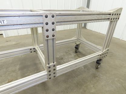 1530 Aluminum Table Work Cart 80/20 Extrusion T Slot 57x21" Caster Machine Base