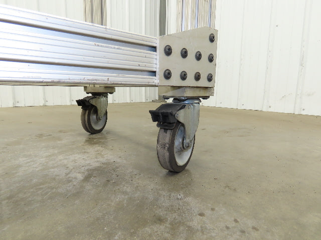1530 Aluminum Table Work Cart 80/20 Extrusion T Slot 57x21" Caster Machine Base