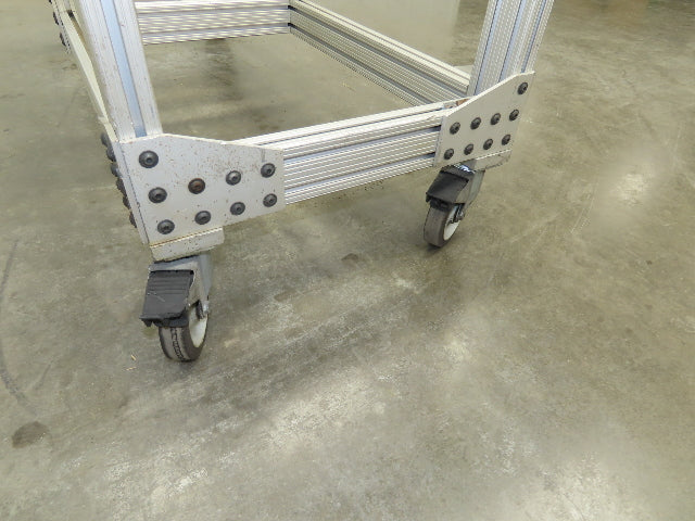 1530 Aluminum Table Work Cart 80/20 Extrusion T Slot 57x21" Caster Machine Base