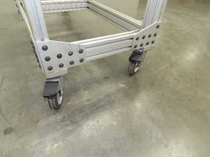 1530 Aluminum Table Work Cart 80/20 Extrusion T Slot 57x21" Caster Machine Base