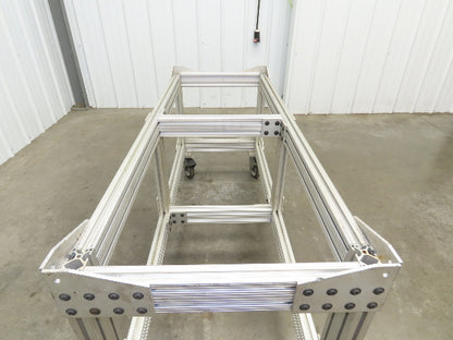 1530 Aluminum Table Work Cart 80/20 Extrusion T Slot 57x21" Caster Machine Base