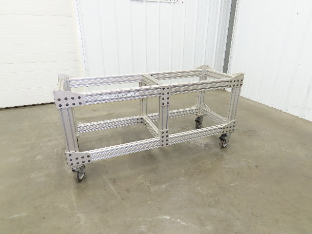 1530 Aluminum Table Work Cart 80/20 Extrusion T Slot 57x21" Caster Machine Base