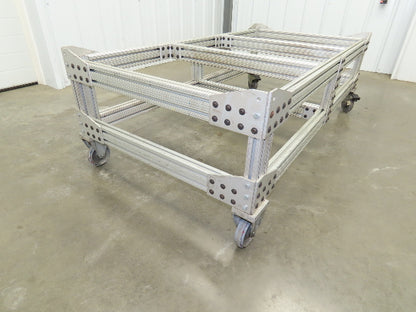 1530 Aluminum Table Work Cart 80/20 Extrusion T Slot 63x33" Caster