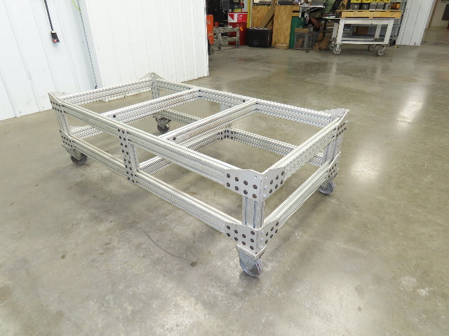 1530 Aluminum Table Work Cart 80/20 Extrusion T Slot 63x33" Caster