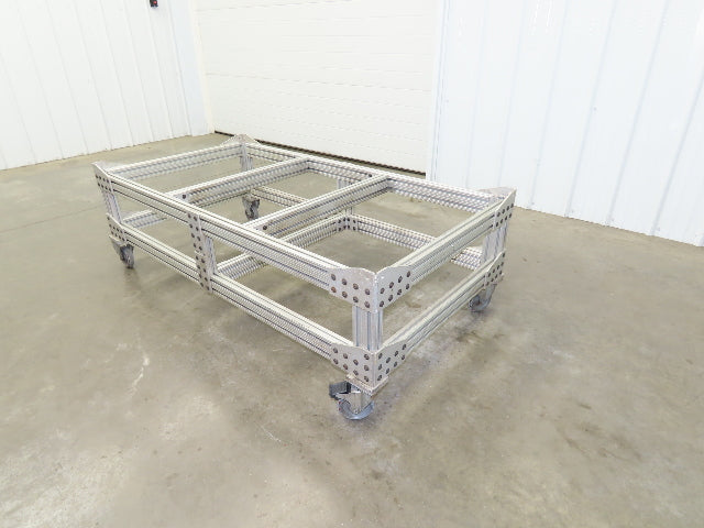 1530 Aluminum Table Work Cart 80/20 Extrusion T Slot 63x33" Caster
