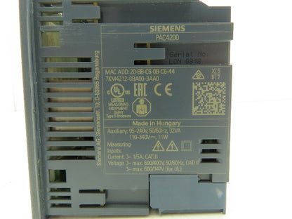 Siemens 7KM4212-0BA00-3AA0 SENTRON PAC4200 Current / Voltage Measuring Device