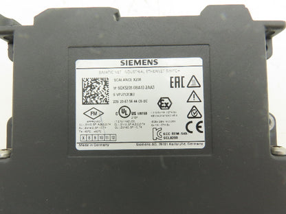 Siemens 6GK5208-0BA10-2AA3 SCALANCE X208 Managed IE Switch 8x 10/100 Mbps RJ45