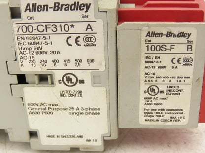 Allen-Bradley 700-CF310 700S-CF620DC Safety Control Relay 120V Coil Lot Of 4