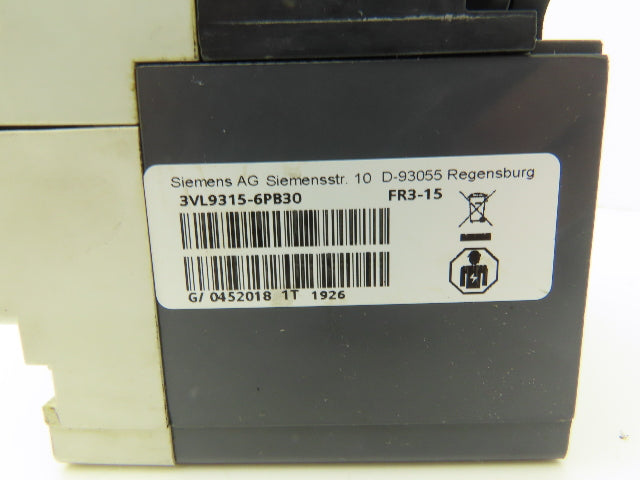 Siemens HFK3R150 Circuit Breaker Type HFGB 150A NEMA with operator