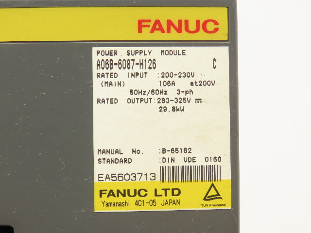 Fanuc A06B-6087-H126 C Servo Amplifier Module 325V 29.8 kw Series C