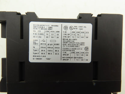 Siemens 3RT1036-1BB44-3MA0 Motor Starter Contactor 50Hp 575V 3Ph Lot of 2