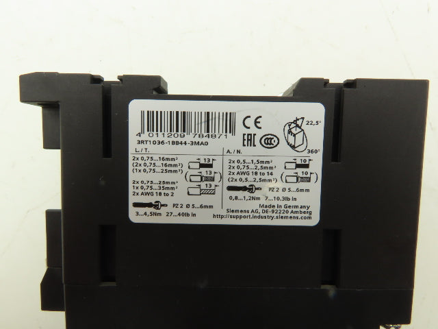 Siemens 3RT1036-1BB44-3MA0 Motor Starter Contactor 50Hp 575V 3Ph Lot of 2