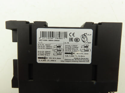 Siemens 3RT1036-1BB44-3MA0 Motor Starter Contactor 50Hp 575V 3Ph Lot of 2