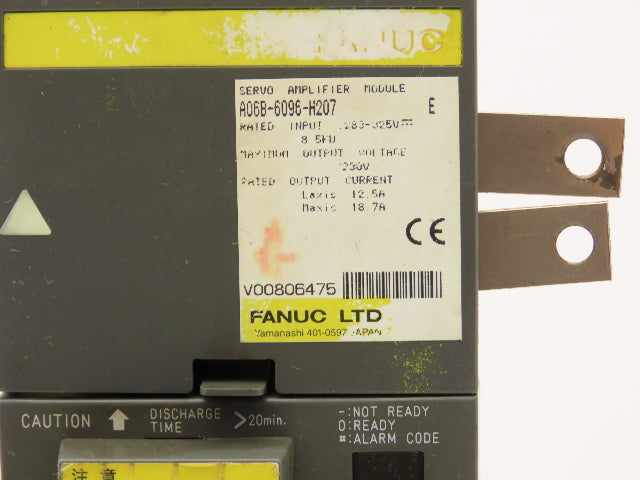 Fanuc A06B-6096-H207 Servo Amplifier Module 283-325V 8.5 kW Series