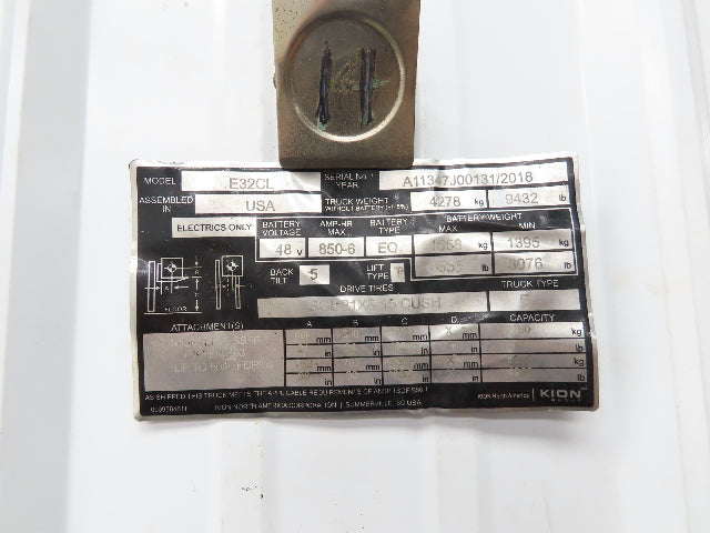 Linde Forklift E Stop With Bracket Removed From E32CL