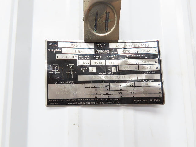 Linde 390 370 50 36 Forklift Motor Controller 48VDC Removed From E32CL