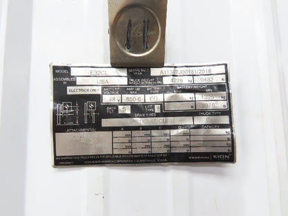 Linde Forklift Parking Emergency Brake Assembly Removed From E32CL