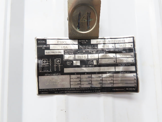 Linde Forklift Accelerator & Brake Pedal Assembly With Potentiometer From E32CL