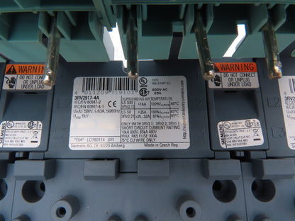 Siemens 3RV2917-1A | 3RV2917-4A | 3RV2917-4B 3 Phase Circuit Breaker Busbar Assy