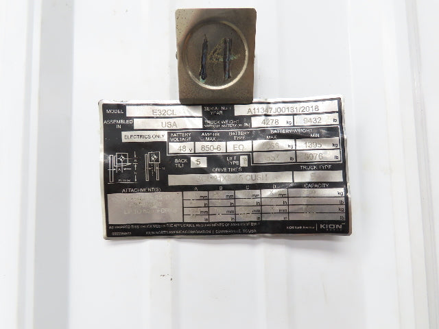 Linde Forklift Steering Column Cover Plastic Shroud Removed From E32CL