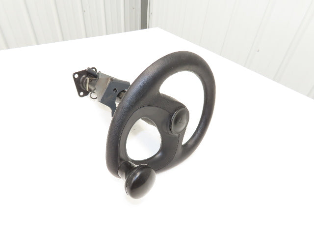 Linde 12855421000 Forklift Steering Wheel & Column W/Horn Removed From E32CL