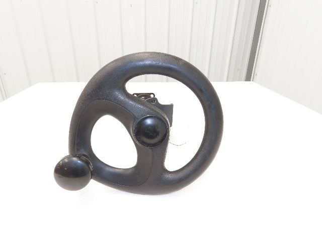 Linde 12855421000 Forklift Steering Wheel & Column W/Horn Removed From E32CL