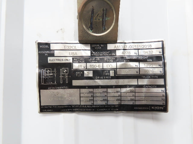 Linde Forklift Four Lever Control Set Lift Tilt Shift Position off E32CL
