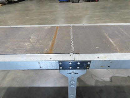 25"x 12' Slider Bed Conveyor 20"Belt 115V End Drive 65FPM Galvanized 32"-38"H