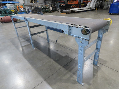 25"x 12' Slider Bed Conveyor 20"Belt 115V End Drive 65FPM Galvanized 32"-38"H