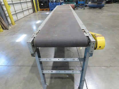25"x 12' Slider Bed Conveyor 20"Belt 115V End Drive 65FPM Galvanized 32"-38"H